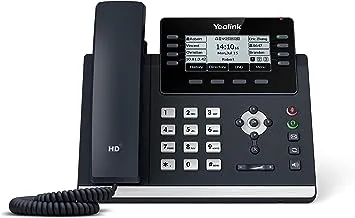 Yealink SIP-T43U Feature Rich IP Power over Ethernet Corded Phone with Optima HD Voice Technology and 3.7 Inch LCD Graphical Display with Backlight (360 x 160 Pixel) - Black