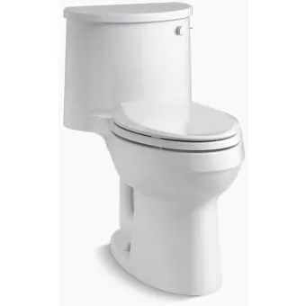 Adair Comfort Height 1-Piece 1.28 GPF Single Flush Elongated Toilet with AquaPiston Flush Technology in Ice Grey