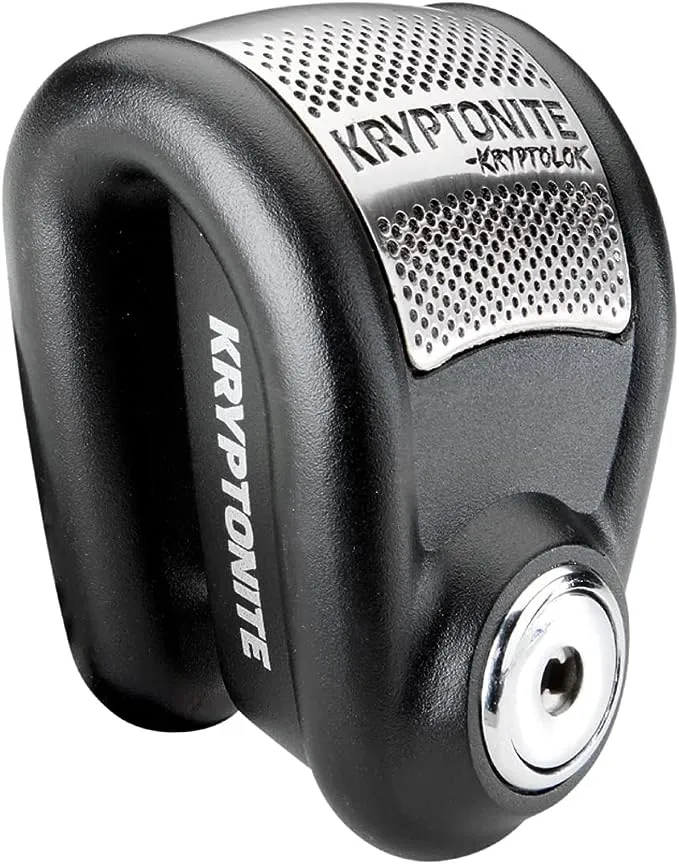 Kryptonite Alarm Disc, Heavy Duty Anti-Theft Motorcycle Lock with 120db Alarm, Weather-Resistant, Powersport Disc Break Lock