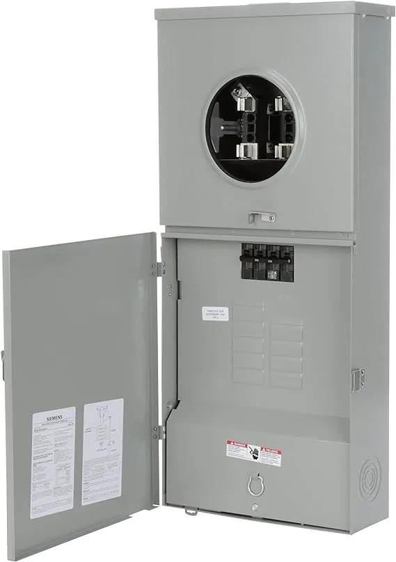 Siemens MC0816B1200RCT 8 Space, 16 Circuit, 200-Amp Main Breaker Meter Combination With A Ringless Cover