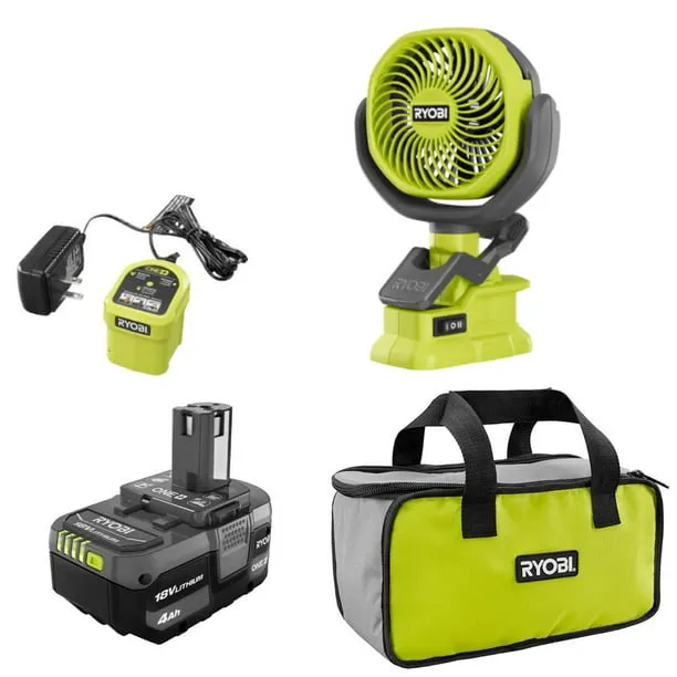 Ryobi 18V Cordless 4 Clamp Fan