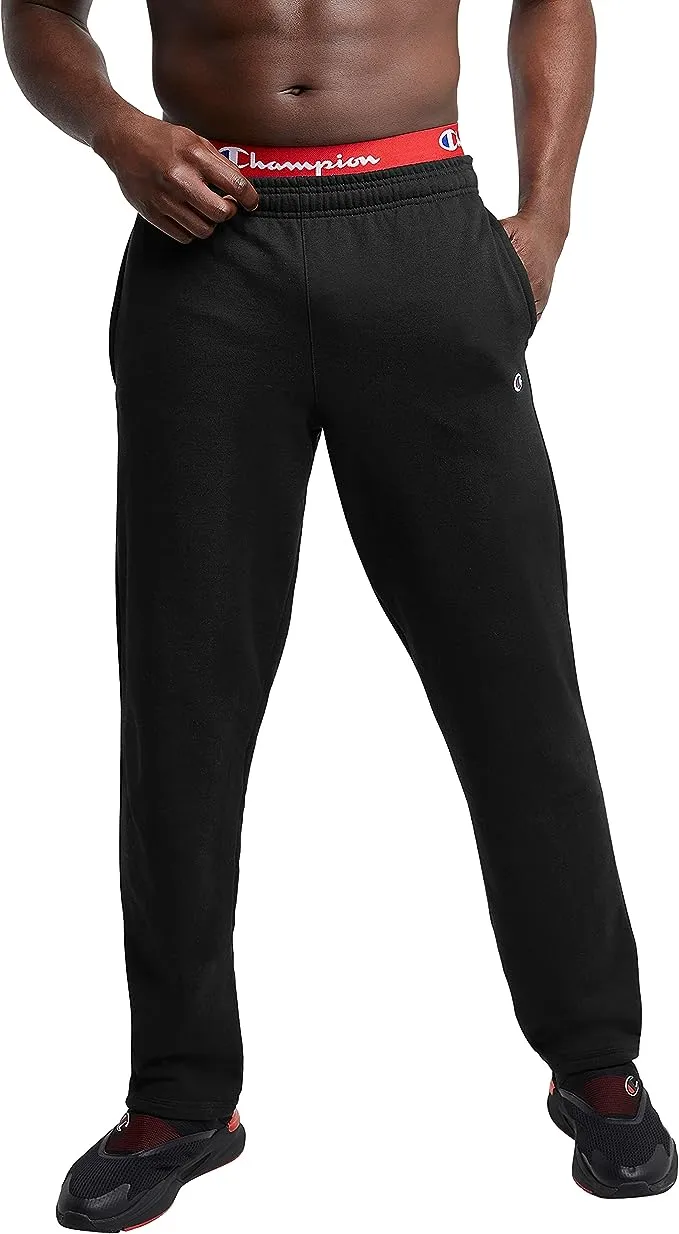 Men's Big & Tall Powerblend Open Bottom Fleece Sweatpants