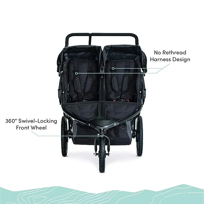 BOB Gear Revolution Flex 3.0 Duallie Jogging Stroller, Grey Black