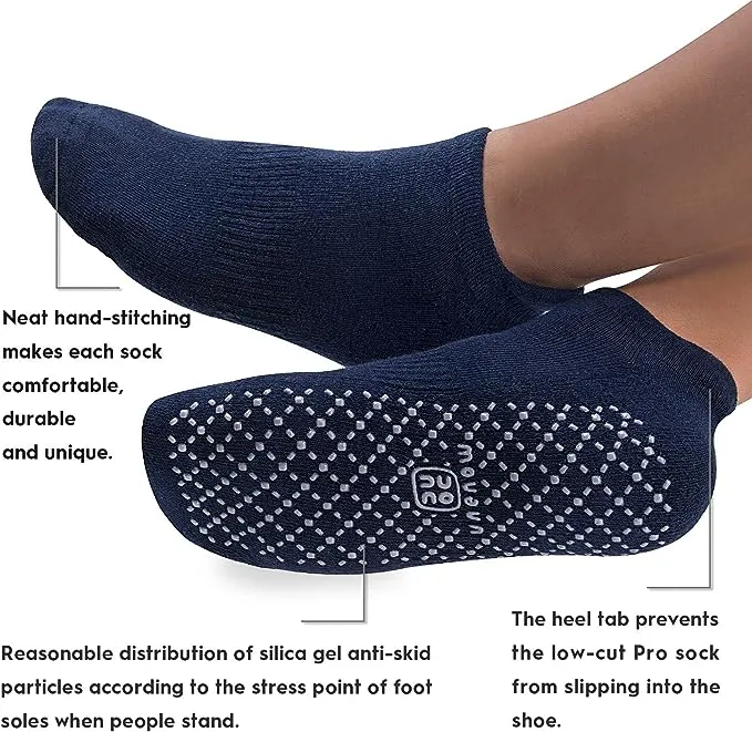 unenow Unisex Non Slip Grip Socks with Cushion for Yoga Pilates Barre Home & Hospital