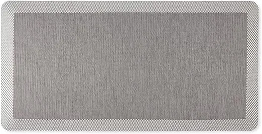 Martha Stewart Mira Modern Heathered Anti-Fatigue Air-Infused Kitchen Mat, Gray, 20x40