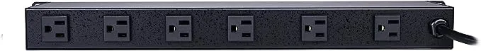 CyberPower CPS1215RMS Rackmount Surge Protector, 120V/15A, 12 Outlets, 15 ft Power Cord, 1U Rackmount