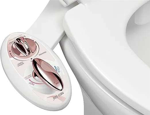 Luxe Bidet Neo 320 Mechanical Attachment Bidet Rose Gold