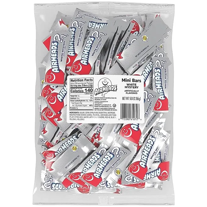 Air Heads Candy, Assorted Flavors, Mini Bars - 80 bars, 32.17 oz