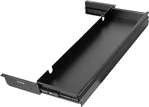 Vivo Black Extra Large 33 inch Under Desk Pull Out Storage Drawer for Desk