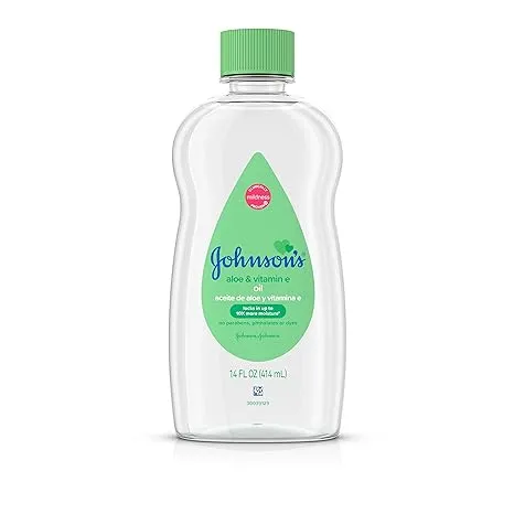 Baby Oil, Mineral Oil Enriched with Aloe Vera and Vitamin E, 14 fl. oz