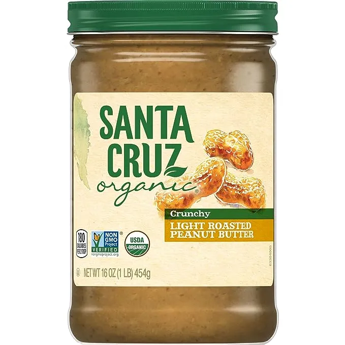 Santa Cruz Organic Crunchy Dark Roasted Peanut Butter