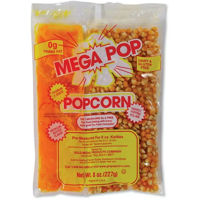 Gold Medal Mega Pop Popcorn Kit (6 oz. kit, 36 ct.)