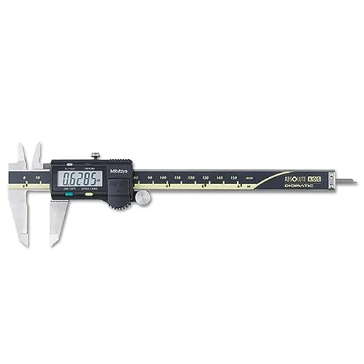 Mitutoyo 500-196-30 Advanced Onsite Sensor (AOS) Absolute Scale Digital Caliper, 0 to 6"/0 to 150mm Measuring Range, 0.0005"/0.01mm Resolution, LCD