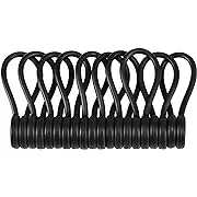 EUREKA ERGONOMIC Magnetic Cable Ties Reusable, 10 Pack Rubber Twist Ties with Strong Magnet for Bundling and Organizing Wire/Cord, Cable Management Clips under Desk Used in Many Ways, Black