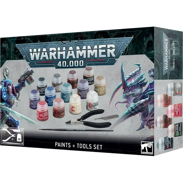 Games Workshop Warhammer 40K: Juego de pinturas y herramientas, blanco