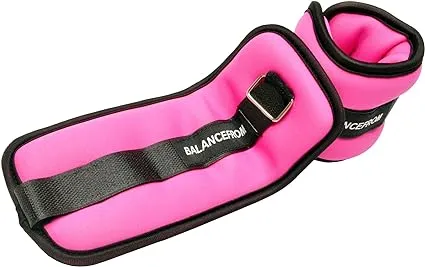 Balancefrom Fully Adjustable Ankle Wrist Arm Leg Weights, 1 lb Pair