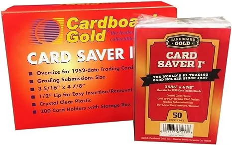 Cardboard Gold Card Saver 1 Semi-Rigid Holders (50ct)