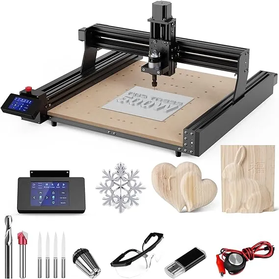 Two Trees Two Trees TTC450 Pro CNC Engraving Machine 460x460mm Working Area 4.3 inch Touch Screen High Precision 8000 RPM Spindle for Wood Acrylic Alu