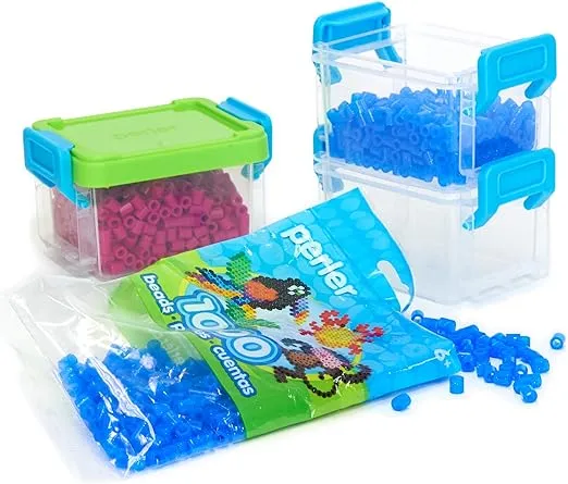 Perler Bead Large Organizer Stackable Storage Container Bead Trays, 3pc.