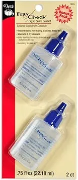 Dritz Fray Check Liquid Seam Sealant Glue Bonus Value Pack - 2 Bottles 3/4 Oz