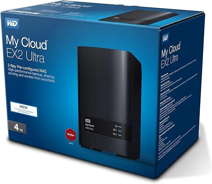 WDBVBZ0040JCH-NESN WD 4TB My Cloud EX2 Ultra Network Attached Storage