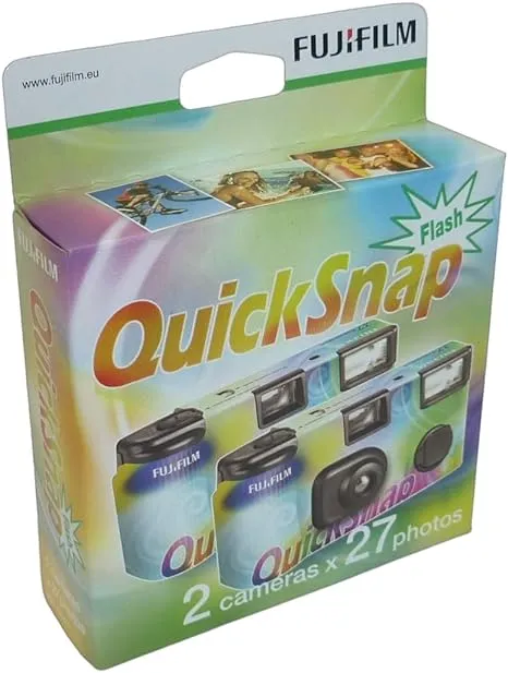 Fujifilm 7130786 QuickSnap 400 Disposable Flash Camera (Pack of 2)