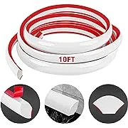 Flexible Quarter Round Molding Self Adhesive (White, 10 Ft) Peel and Stick Flexible Corner Molding Trim Caulk Strip for Ceiling, Molding, Wall Corner, Tile Edge, Countertop Cabinet Edge