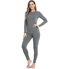 WEERTI Thermal Underwear for Women Long Johns with Fleece Lined, Base Layer Women Cold Weather Top Bottom