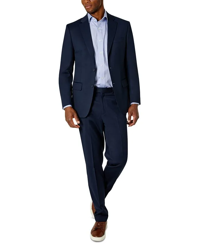 Van Heusen Men's Stretch Performance Two Button Suit - Two Piece Business Suit Jacket and Pants