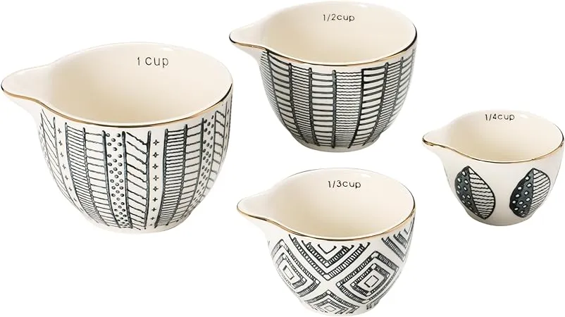 Black + White Measuring Cups