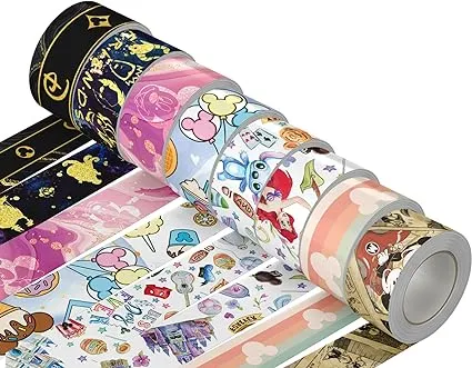 Magical Theme Washi Tape - 8 Rolls 15 MM Cute Kawaii Gold Print Cartoon Desig...