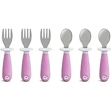 Munchkin® Raise™ Toddler Fork and Spoon Utensil Set, 6 Pack, PurpleMunchkin® Raise™ Toddler Fork and Spoon Utensil Set, 6 Pack, Purple