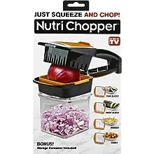 Nutri Chopper 5-in-1 Compact Handheld Kitchen Slicer with Storage Container