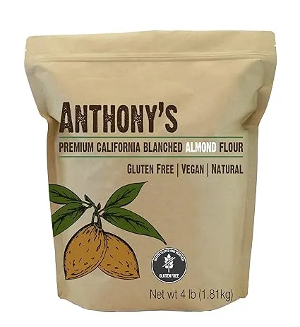 Almond Flour Blanched, Anthony's 4lb Bag, Certified Gluten-Free