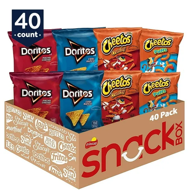 Frito-Lay Doritos & Cheetos Mix Snacks Variety Pack, 40 Count, Size: 1 oz