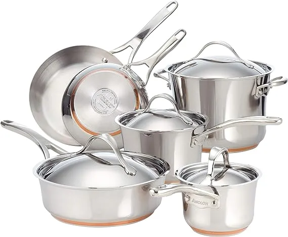 Anolon Nouvelle Copper Stainless Steel Cookware Set