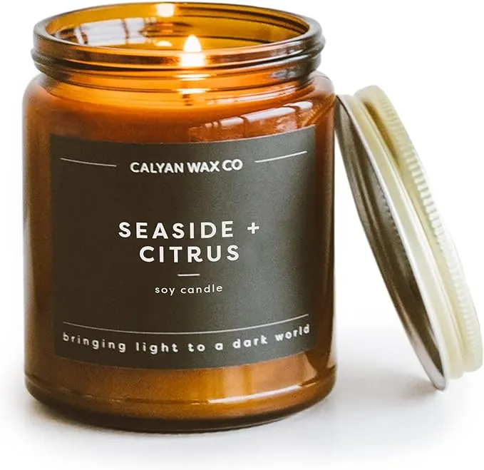 Calyan Wax Soy Wax Candle, Seaside &amp; Citrus Scented Candle for The Home | Premiu