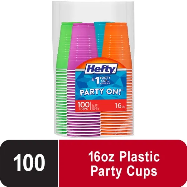 Hefty Party Disposable Plastic Cups