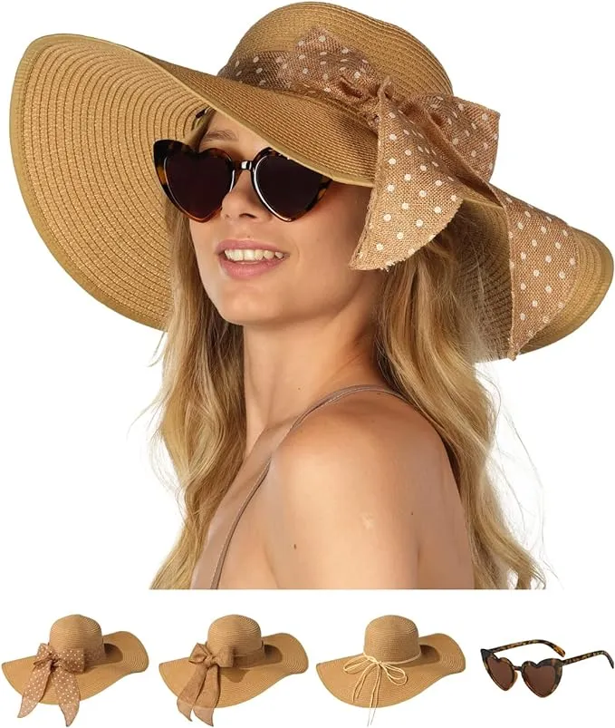 Summer Hat for Women - Wide Brim Hat - Large Floppy Beach Hat - Straw Sun Hat