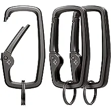 Spigen Life Carabiner Clips D Ring, Spring Snap Hook, Keyring Keychain Hook with Zinc Alloy Caribeaners - 3 Pack