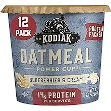 Kodiak Cakes Blueberry & Cream Oatmeal Cup 2.12 Ounce Size - 12 per Case.