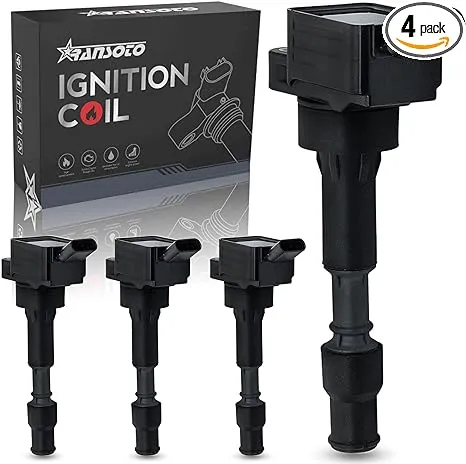 RANSOTO 4 Pcs Ignition Coil Pack Compatible with 2016-2021 Hyundai Elantra Kona Sonata Veloster Kia Forte Optima Soul 2.0L,Replace # 27300-2E601 UF816