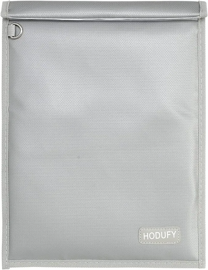 Faraday Bag for Tablets (15 x 10 inches), Faraday Bags for Phones & Key Fobs, Faraday Cage, Fireproof & Water Resistant Bag, Anti-Theft Pouch, Anti-Hacking Case Blocker (Grey)