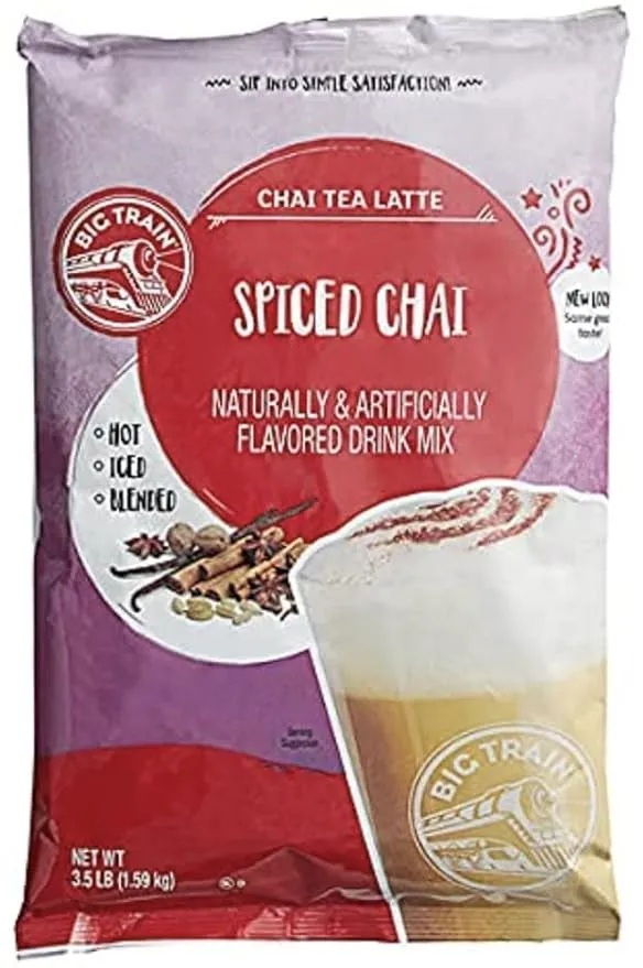 Big Train Spiced Chai Tea Latte Instant Powdered Mix, Hot/Iced/Blend<wbr/>ed 1.9 Pound