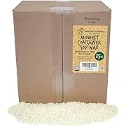 American Soy Organics 100% Midwest Soy Wax Beads for Candle Making - Natural Candle Making Supplies - Paraffin-Free, Beeswax-Free Candle Wax for Container Candles, Tealights and Wax Melts, 25 lbs