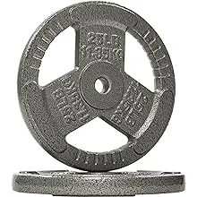 Signature Fitness Powergainz Standard 1-Inch Cast Iron Plate Weight Plate for ...