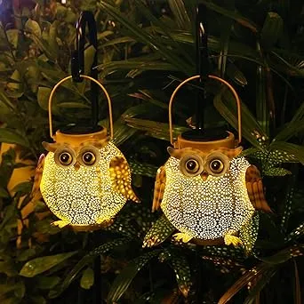 2 Pack Hanging Solar Lanterns