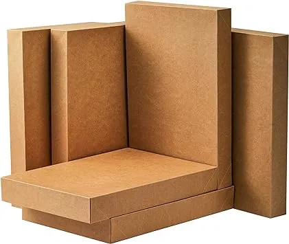 JOYIN 12 Pcs Kraft Brown Gift Boxes with Tissue Paper 14.25" x 9.5" x 1.8" Large Shirt Boxes for Sweaters, Robes for for Christmas, Holidays, Father's Day, Birthdays Gift Wrapping