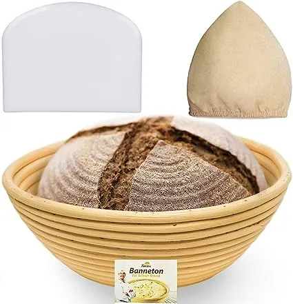 Oval Bread Banneton Proofing Basket - 10 Inch Baskets Sourdough Brotform Proo...