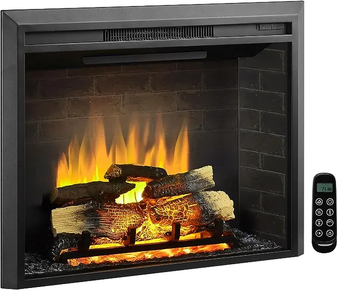 LegendFlame Carl 35" W Electric Fireplace Insert (EF264), Fireplace Heater 750/1500W, Fire Crackling Sound, Remote Control…